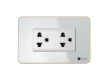Ổ cắm điện viền nhôm - LM-SK3