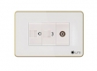 Ổ tivi, mạng, điện thoại viền nhôm (vuông / chữ nhật) - LM-SK11I/ LM-SK2I