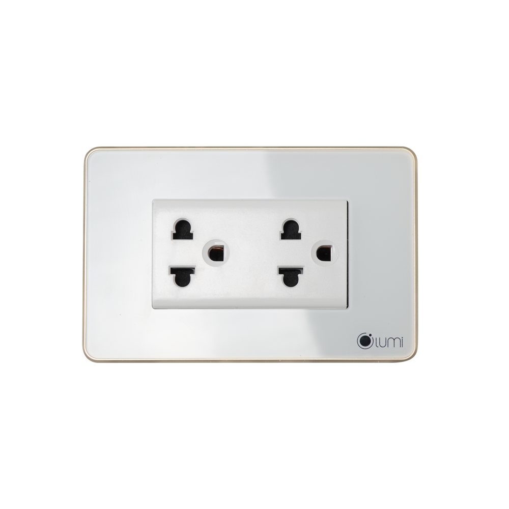Ổ cắm điện viền nhôm - LM-SK3